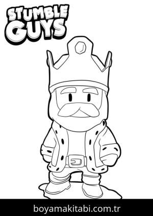 Stumble Guys boyama sayfası – basit çizim, kolay boyama