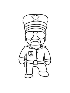 Stumble Guys boyama sayfası,  coloring page, Stumble Guys Polisleri ücretsiz, 