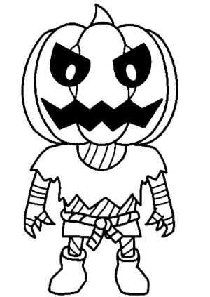 Stumble Guys boyama sayfası,  coloring page, Stumble Guys Jack Lantern’ı çiziyor, 