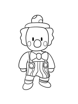 Stumble Guys boyama sayfası,  coloring page, Stumble Guys Palyaço Bozo, 