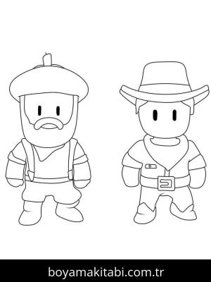 Stumble Guys boyama sayfası – renkli çizimler, okul öncesi