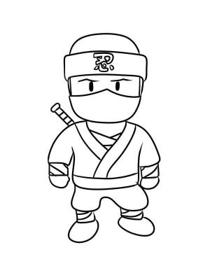 Stumble Guys boyama sayfası,  coloring page, Stumble Guys Ninja Ücretsiz kolay, 