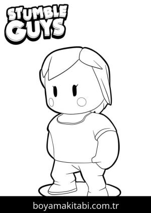 Stumble Guys boyama sayfası – okul öncesi, evde etkinlik