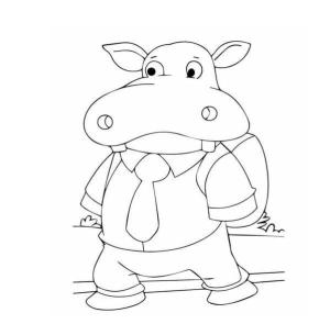 Su Aygırı boyama sayfası,  coloring page, Çocuklar İçin Ücretsiz Su Aygırı, 