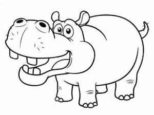 Su Aygırı boyama sayfası,  coloring page, Çocuklar için Su Aygırı yazdır, 