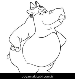 Su Aygırı boyama sayfası – eğitici aktivite, yaratıcılık