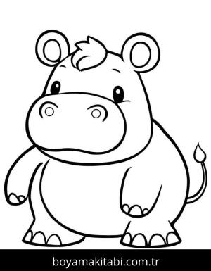 Su Aygırı boyama sayfası – eğlenceli etkinlik, el becerilerini geliştirir