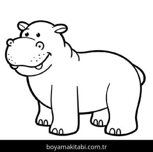 Su Aygırı boyama sayfası – boyama çalışması, yaratıcılığı geliştirir