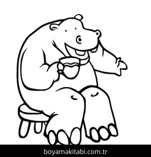 Su Aygırı boyama sayfası – sevimli karakter, sanatsal çalışma