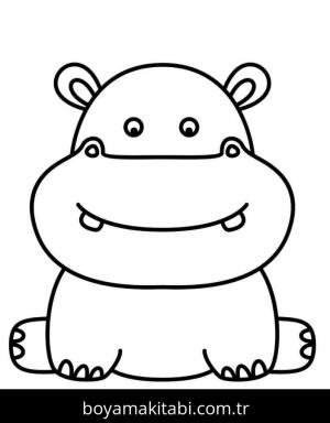 Su Aygırı boyama sayfası – keyifli zaman, renkli çizimler