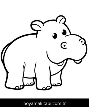 Su Aygırı boyama sayfası – eğitici aktivite, yaratıcılık