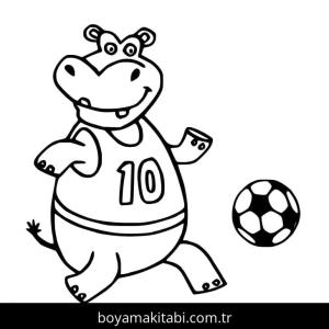 Su Aygırı boyama sayfası – çocuk aktivitesi, PDF indir