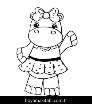 Su Aygırı boyama sayfası – yaratıcılığı geliştirir, keyifli zaman