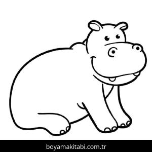 Su Aygırı boyama sayfası – okul öncesi, evde etkinlik