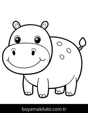 Su Aygırı boyama sayfası – sanatsal çalışma, çocuklar için