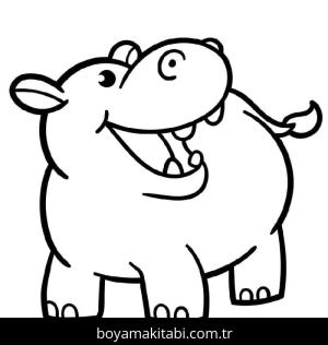 Su Aygırı boyama sayfası – keyifli zaman, renkli çizimler