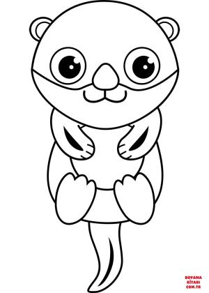 Su Samuru boyama sayfası, Otters coloring page, , otters cute otter 