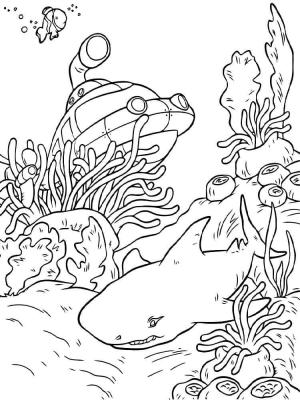 Sualtı Dünyası boyama sayfası,  coloring page, Yazdırılabilir Sualtı Dünyası Resim, 