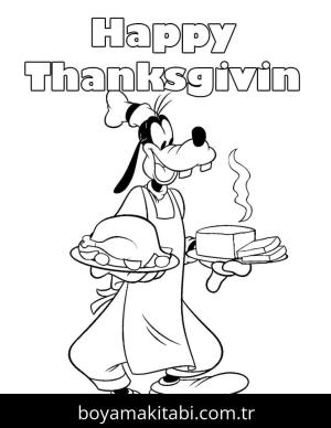 Şükran günü boyama sayfası – boyama çalışması, yaratıcılığı geliştirir