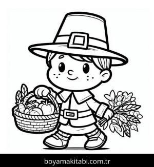 Şükran günü boyama sayfası – evde etkinlik, ücretsiz yazdır