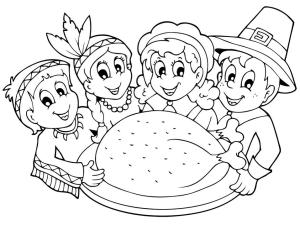 Şükran günü boyama sayfası,  coloring page, Koca Türkiyeli Çocuklar, 