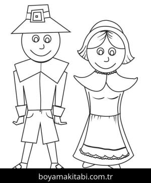 Şükran günü boyama sayfası – boyama etkinliği, çocuk aktivitesi