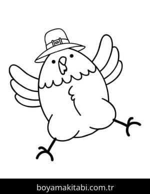 Şükran günü boyama sayfası – el becerilerini geliştirir, boyama çalışması