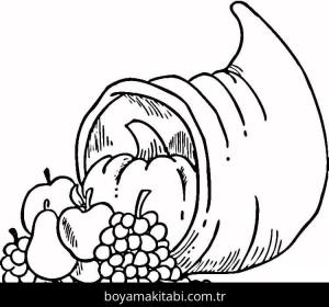 Şükran günü boyama sayfası – sanatsal çalışma, çocuklar için