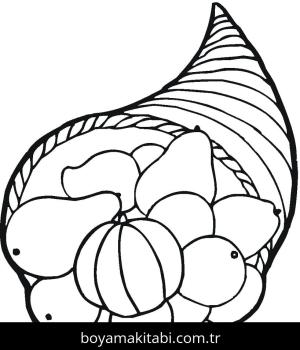 Şükran günü boyama sayfası – renkli çizimler, okul öncesi