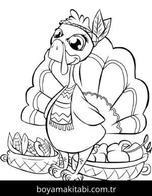 Şükran günü boyama sayfası – yaratıcılığı geliştirir, keyifli zaman