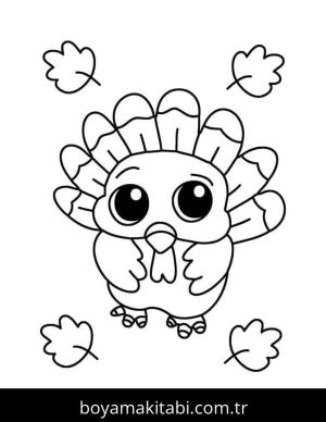 Şükran günü boyama sayfası – el becerilerini geliştirir, boyama çalışması