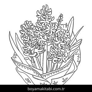 Sümbül boyama sayfası – evde etkinlik, ücretsiz yazdır