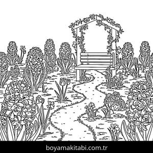 Sümbül boyama sayfası – boyama etkinliği, çocuk aktivitesi