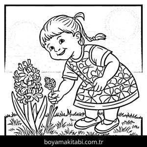 Sümbül boyama sayfası – evde etkinlik, ücretsiz yazdır