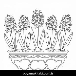 Sümbül boyama sayfası – kolay boyama, eğitici aktivite