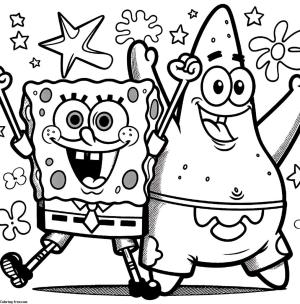 Sünger Bob boyama sayfası, SpongeBob coloring page, , 