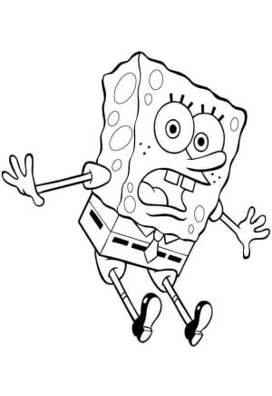 Sünger Bob boyama sayfası, SpongeBob coloring page, Sürpriz Sünger Bob, 