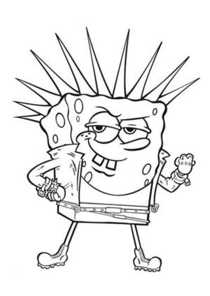 Sünger Bob boyama sayfası, SpongeBob coloring page, Sünger Bob Kaya, 