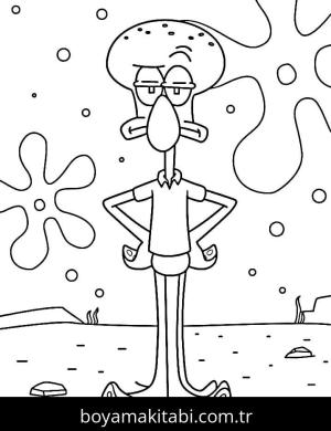 Sünger Bob boyama sayfası – okul öncesi, evde etkinlik