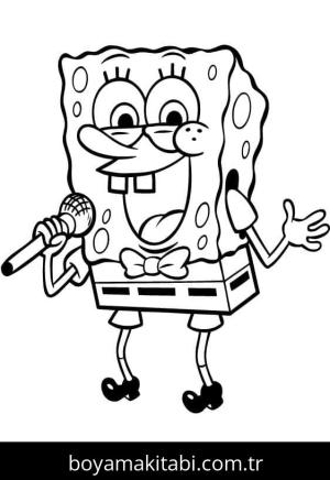 Sünger Bob boyama sayfası – keyifli zaman, renkli çizimler