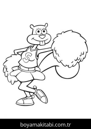 Sünger Bob boyama sayfası – çizgi film temalı, basit çizim