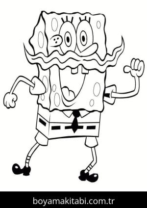 Sünger Bob boyama sayfası – evde etkinlik, ücretsiz yazdır