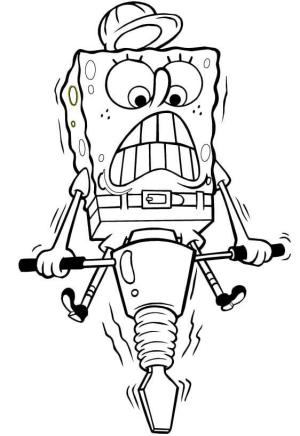 Sünger Bob boyama sayfası, SpongeBob coloring page, Sünger Bob iş Başında, 