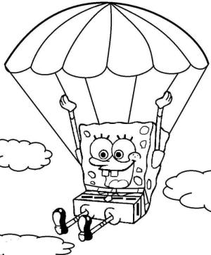 Sünger Bob boyama sayfası, SpongeBob coloring page, Paraşüt Kitaplı Sünger Bob, 