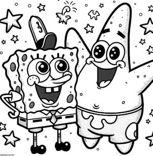 Sünger Bob boyama sayfası, SpongeBob coloring page, , 