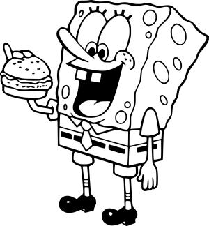 Sünger Bob boyama sayfası, SpongeBob coloring page, , 