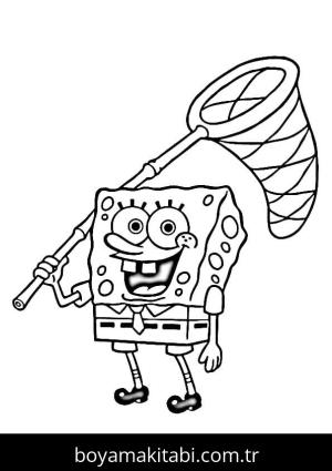 Sünger Bob boyama sayfası – el becerilerini geliştirir, boyama çalışması