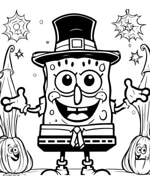 Sünger Bob boyama sayfası, SpongeBob coloring page, , 