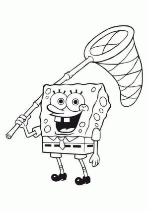 Sünger Bob boyama sayfası, SpongeBob coloring page, Sünger Bob ve Ağ, 