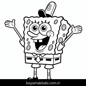Sünger Bob boyama sayfası – kolay boyama, eğitici aktivite
